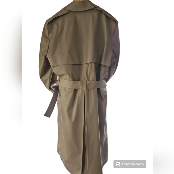 Oleg Cassini Signature Collection Vintage 80s Trench Coat. Size 42L, Tan. - Picture 4 of 12